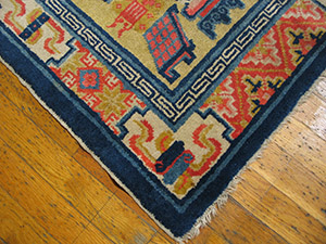 Antique Chinese - Peking Rug - 22735 | Chinese 2' 2'' x 4' 0'' | Gold, Origin China, Circa: 1910