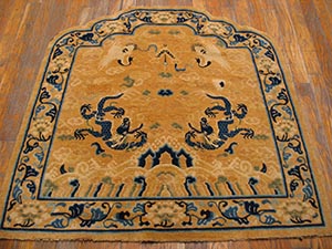 Antique Chinese - Peking Rug - 22856 | Chinese 3' 0'' x 3' 2'' | Gold, Origin China, Circa: 1600