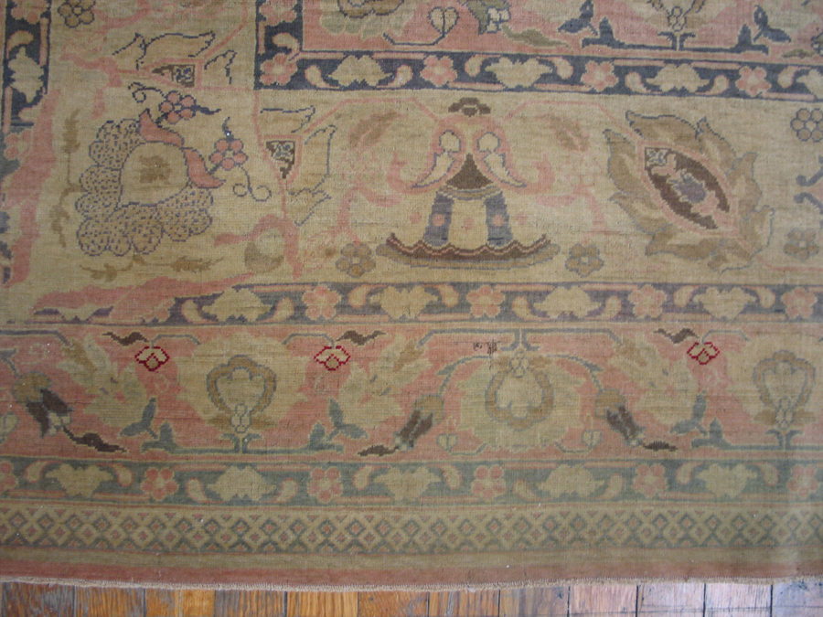 Antique Sivas Rug - 4778 | Turkish Formal 9' 3'' x 11' 5'' | Ivory ...