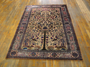 Antique Kashan - Silk Rug - 40-2421 | Persian Formal 4' 6'' x 6' 6'' | Other, Origin Persia, Circa: 1890